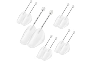 DUBUOZA Lot de 5 Paires Embauchoir Chaussures Homme,Transparent,Embauchoirs à Chaussures à Longueur Réglable,Embauchoir avec Ressort Spirale,Adaptable 39-47,pour chaussures de sport,les chaussures en cuir,etc