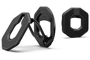 URBAN ARMOR GEAR Monarch Mag2 Dual Magnetring / Halterung mit Ständer (360° drehbar, Aufstellung im Hoch- und Querformat, starke Doppelmagneten) schwarz