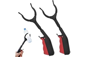 SABVITA Portatile Pinza Raccogli Oggetti, 30cm Pinza Raccogli Rifiuti, Testa Rotante 360° Pinza Prendi Oggetti, Raccoglitore di Immondizia per Anziani e Bambini, Pinza per Raccogliere (2 Pezzi)