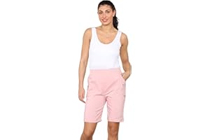 Faozo® Women's Cherry Berry Shorts - Ladies Plain Stretch Fit Pull On Elasticated Waist Summer Short Pants Plus Size UK 10-24