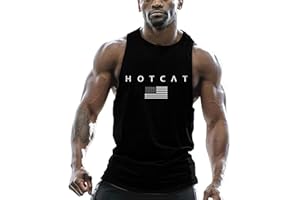 HOTCAT Camiseta Tirantes Hombre Camiseta de Tirantes Deportiva Bodybuilding Culturismo Camiseta sin Mangas para Hombre Fitness Deportiva Deporte Masculina para Entrenar Gym