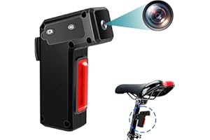 Pudet Luo Action Cam Moto, 1080P HD & 120° Grandangolo Dash Cam Moto, 3500 mAh & IPX-3 Impermeabile Telecamera Moto con 3 Modalità di Fanale Posteriore