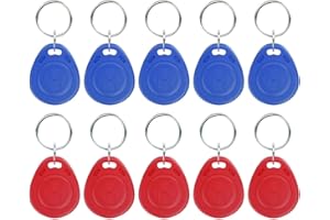 VAEIORP 10 pcs Llavero de acceso con tarjeta de proximidad Llavero de identificación inteligente para puertas y sistemas de cierre eléctrico Token Tags