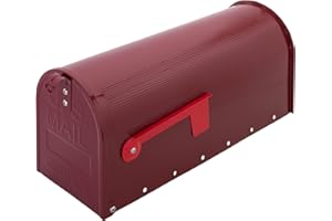 PRIMEMATIK.COM PrimeMatik - Cassetta delle Lettere US Mail in Alluminio per Posta Americano Rosso