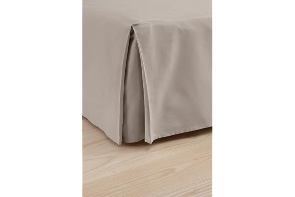 Jotex Colour sängskydd – 100% högkvalitativ ekologisk bomull sängkjol, höjd 45 cm – gråbeige, 90 x 200 cm
