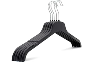 The Hanger Store 20 Strong Black Plastic Adults Coat Clothes Hangers - Sturdy, Space-Saving, Slim Profile with 360-Degree Swivel Hook - Ideal for Organizing Tops, Shirts, Coats, Jackets, and Blouses