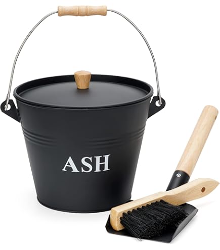 Relaxdays Secchio Raccogli Cenere Con Coperchio, Cestello 12,5 L - Foto 4