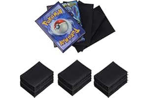 Jinhuaxin 300 Stück Soft Sleeves, Soft Penny Kartenfolien, 66 x 91mm kartenhüllen, Karten Hüllen, MTG und ​Duel Masters karten, Schwarz