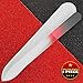 Bona Fide Beauty Crystal Nail File - 1 Piece Black/Red Czech Glass Nail File with case - Best Glass Nail File for Nail Care - Great Fingernail File for Fingernail Strengthener - File Nails Gently