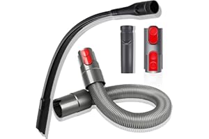LOMHYVE 4-Teiliges Staubsauger Zubehör für Dyson-Flexible verlängerte Fugendüse + 2 Adapter + Schlauchverlängerung Passend für Dyson V7 V8 V10 V11 V15 Staubsauger zur Reinigung von Fugen und Ecken
