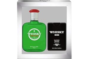 EVAFLORPARIS Whisky Origin Coffret Cadeau Eau de Toilette 100 ml + Parfum de Voyage Vaporisateur pour Homme 20 ml