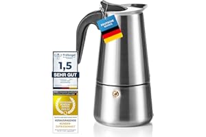 ‎COFFEE FOX Coffee Fox® Espressokocher aus Edelstahl - Kaffeebereiter Kaffeekocher Espresso-Kanne (2 Tassen - 100 ml)
