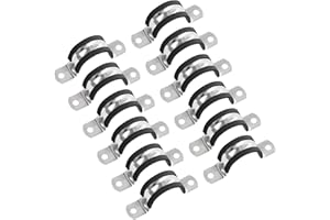 YIEMI Rohrschellen, 32 mm Durchmesser 304 Edelstahl-Rohrschelle mit U-Rohr-Schelle für Rohr, Leitung oder Drahtseil (12 Stück)