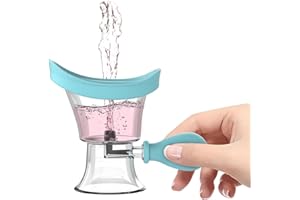 FIBOUND 1 Piezas Taza Lavado Ojos, Herramienta Lavar Los Ojos, Vaso Lavaojos Silicona, Herramienta Portátil Baño Ojos, Lavado Ojos, Vasos Reutilizables Lavado Ojos, Lavable y Reutilizable (Azul)