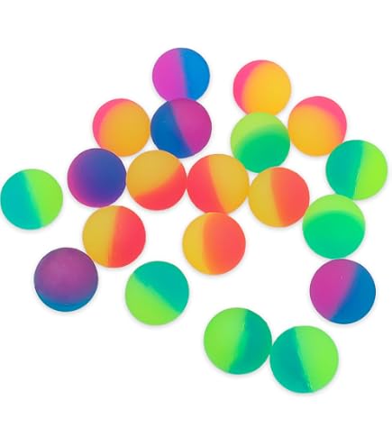Pllieay 48 palline rimbalzanti che si illuminano al buio, 27 mm, piccole palline rimbalzanti per bambini, bomboniere per feste, premi in classe, regalo di compleanno