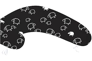 Amilian Housse de rechange pour coussin d'allaitement, coussin de positionnement latéral, en coton, environ 170 cm