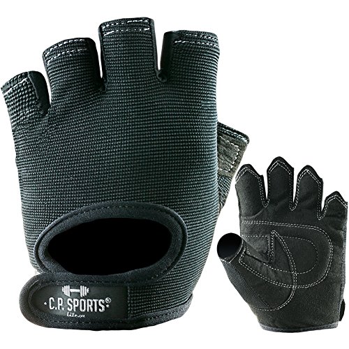 Fitnesshandschuhe „Power-Handschuh Komfort“ F4-1 / Sport- , Fitness- , Freizeit-Handschuhe / Farbe: schwarz / Für Männer, Frauen, Damen, Herren