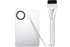 AEAOCVO 3 Stück Make-up-Mischpalette-Set, Edelstahl Foundation Palette, Foundation Make-up Stick, Wiederverwendbare Beauty-Spatel-Werkzeuge für Gesichtskosmetik