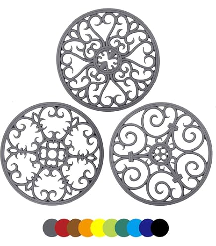 LIUCONGBD - Set di 4 coasters in legno per piatti caldi + 1 supporto