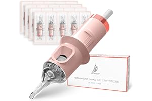 ‎AWAKEN AWAKEN Nadelpatronen Dermograph Sterile Tattoo Cartridge PUM Round Liner 3 Pin Medium Taper Einweg Makeup Eyebrows Lippen Eyeliner Runden (0.30mm/3RLMT)