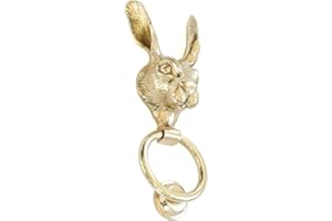 Castelion® Solid Brass Country Hare Door Knocker | High Quality Home Accessories | Solid Brass Front Door Knocker | Easy to Attach | Unique Home Decor | 22cm