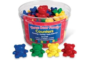 Learning Resources Kit d'ours à compter Three Bear Family - 4 couleurs