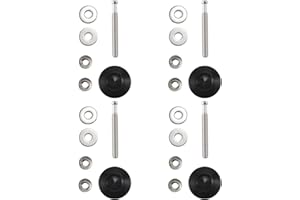 Bopfimer 4X Push Button Quick Release Car Hood Pin Lock Bumper Black