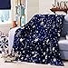 Bedding Extra Soft Coral Fleece Blanket Lightweight Thickening Throw/Bed Blanket Color Blanket Starry Sky-Blue Full(71"X79")