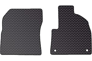 PRIME CAR MAT .CO.UK PCM - Tailored Mats Fits Citroen Berlingo Car 2019 To Present Full Coverage Floor Protection - Black Rubber 3mm Waterproof, Non Slip Mat, Fitted With Clips - 2pc Car Floor Mat