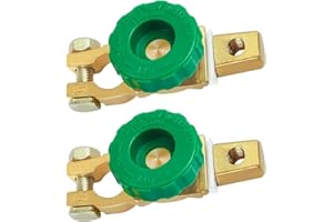 Alppihym Confezione da 2 sezionatori della batteria 12V - Interruttore principale affidabile per auto, barche e altro - Interruttore della batteria in lega di zinco placcato rame