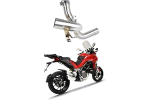 DOMINATOR EXHAUST SYSTEM MULTISTRADA 1260/1260 S Tubo Elimina Catalizzatore, Decatalizzatore, No-Kat, Mid Pipe Inox DE-CAT DECAT Dominator Exhaust Terminale di Scarico Silenziatore 2018 2019 2020