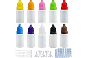 ZFKXGS 100PCS Flacon Pipette Goutte à Goutte 10ml Bouteille Plastique Petit Flacon Vide Plastique Flacon Compte Gouttes Flacons Souples pour Huile Essentielle Aromathérapie Voyage Liquid Laboratoire