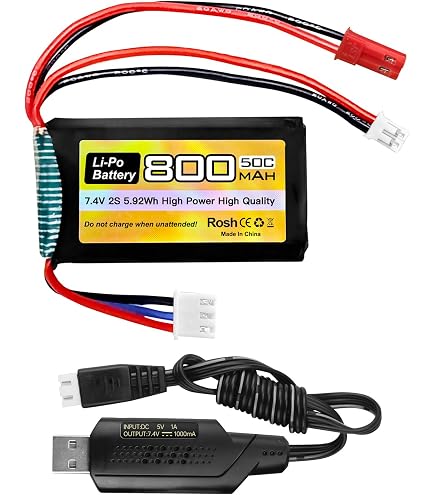 Batería LiPo Tiger KINGDUO 7.4V 450mAh 60C 2S Con Conector JST - Para Drones, Coches RC Y Aeromodelismo