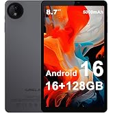 Crelander 8.7 Inch Android 16 Tablet, 16GB+128GB Android Tablet with 1340 x 800 Incell Screen, 5 MP+13 MP Camera, 5000 mAh Ba