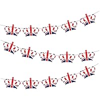 25 King Charles Coronation Union Jack Party Balloons Bunting - Foto 3