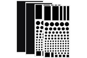 Aeaocvo 4 arkusze naklejek LED blokujących światło, samoprzylepna, folia przyciemniająca LED, naklejki na urządzenia elektroniczne, urządzenia gospodarstwa domowego, pomoc w zasypianiu, lepszy sen