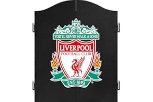 FOCO Darts Corner Officially Licensed Liverpool Football Club The Reds FC Darts and Dartboard Cabinet, Available in Multiple Designs.