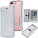 Produktbild iPhone 7 Handyhülle,iPhone 8 Hülle,WIWJ PU Cover Case Leder Bling Schutzhülle Case[2 in 1 Glitzer TPU+Leder Kasten]Hülle für iPhone 7/iPhone 8-Silber