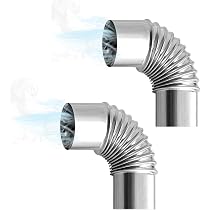 ceasnitis 90° Angle Pipe Stove Pipe 6 cm / 7.5 cm Diameter Stainless Steel  Wood Stove Fireplace Pipe 90 Degree Angle Fireplace Pipe Camping Stove  Accessories : Amazon.de: DIY u0026 Tools