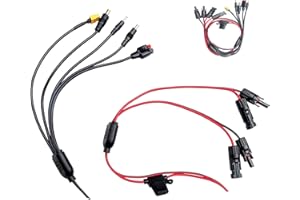 iRonsnow Cable De Conectores De Panel Solar, Conector Para Anderson, XT60, DC8mm, DC5.5mm, DC3.5mm, Conector Solar, Kit De Cable De Carga Solar Para Generador Solar Portátil De 50W A 200W