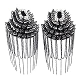 hombreras de plumas diy Material: Stoff, Legierung Rocknnail Par Punk Remaches Charreteras Divisa Alliage Negro
