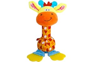 HUADADA Baby Rattles Toys Newborn First Rattle Toys - Giraffe Baby Sensory Rattle, Fun, Interactive, & Colourful Rattles Plush Toys for Babies Infant Girls Boys 3 6 9 12 Months Baby Gift