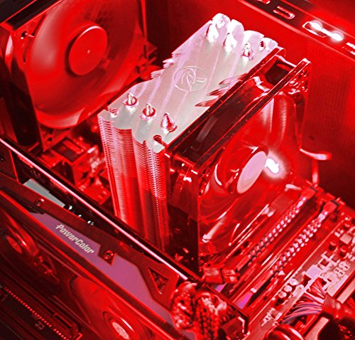 VIBOX Warrior 4X Gaming PC – 4,1GHz AMD FX 6-Core CPU, RX 460 GPU, leistungsfähig, Hochleistung, Desktop Gamer Computer mit Spielgutschein, Rot Innenbeleuchtung, lebenslange Garantie* (3,5GHz (4,1GHz Turbo) Superschneller AMD FX 6300 Sechs 6-Core Prozessor CPU, MSI AMD Radeon RX 460 2GB Grafikkarte, 8GB DDR3 1600MHz RAM, 2TB (2000GB) SATA III 7200rpm Festplatte, Raijintek Aidos Air CPU Kühler, 85+ Netzteil, Corsair Carbide Spec-03 LED Gaming Gehäuse, AM3+ Mainboard, Ohne Windows Betriebssystem) - 5