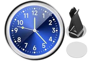 Toseky Autouhr - Auto-Miniuhr-Dekoration - Tragbare -Analog-Auto-Armaturenbrett-Zeitdekoration für SUVs, Autos, LKWs