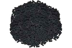 HELO 25 kg activated carbon pellets (B) with high adsorption capacity, highly porous structure and large inner surface (1.0 kg corresponds to approx. 500,000 m²), pellets diameter approx. 3-4 mm,