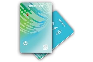 SEINXON Wallet Tracker Wireless Charging IP68 Thin Item Finder Purse Luggage Works with Apple Find My APP & Network (iOS Only)
