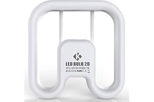 KENIU Plug & Play LED Bathroom Light Bulbs GR10q 4-Pin 950lm,7w Replacement 2D 3500k 16w CFL, Works with ECG/CCG ballasts,Instant Start,Flicker-Free 50000h (6500K/Daylight White)