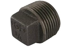 L&S ENGINEERS Square Headed Plug 1/4" BSP - Malleable Iron