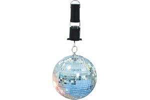 7EVEN Juego de bolas de espejo de 20 cm con motor de batería