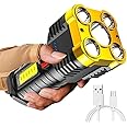 Excefore Torches Led Super Bright, Five-Nuclear Explosion LED Flashlight Strong Light Rechargeable, Led Spotlight Flashlight Portable Powerful Searchlight with 4 Lighting Modes